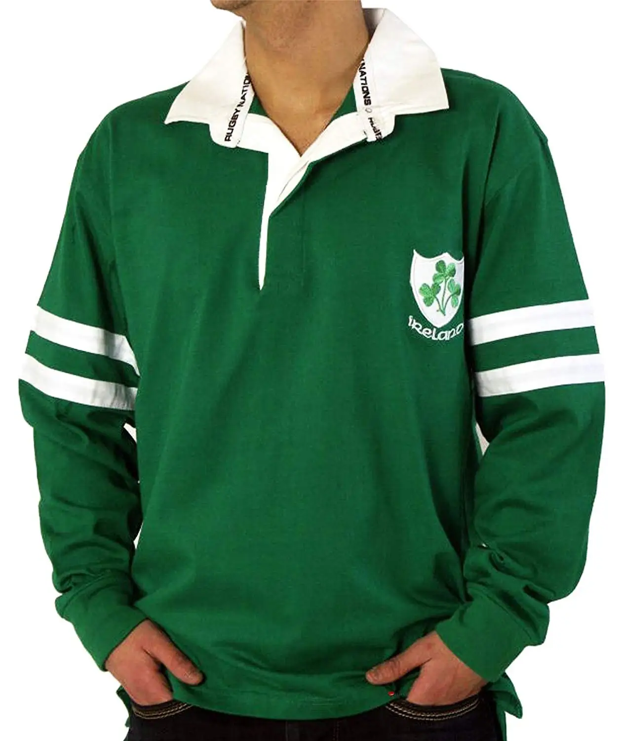 Rugby Shirt Ireland Two Stripe option X Large