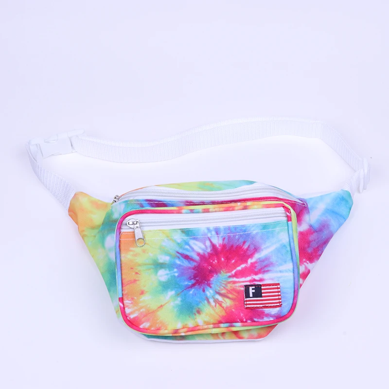 Unionpromo Custom Print Nylon Fanny Pack Tie-Dye Sport Waist Bag Fashionable Style All Seasons-for Summer Spring Winter Autumn