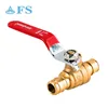 High quality lead free copper C46500 cSA PEX F1960 red handle forged two piece body 1/2" 3/4" brass ball valve