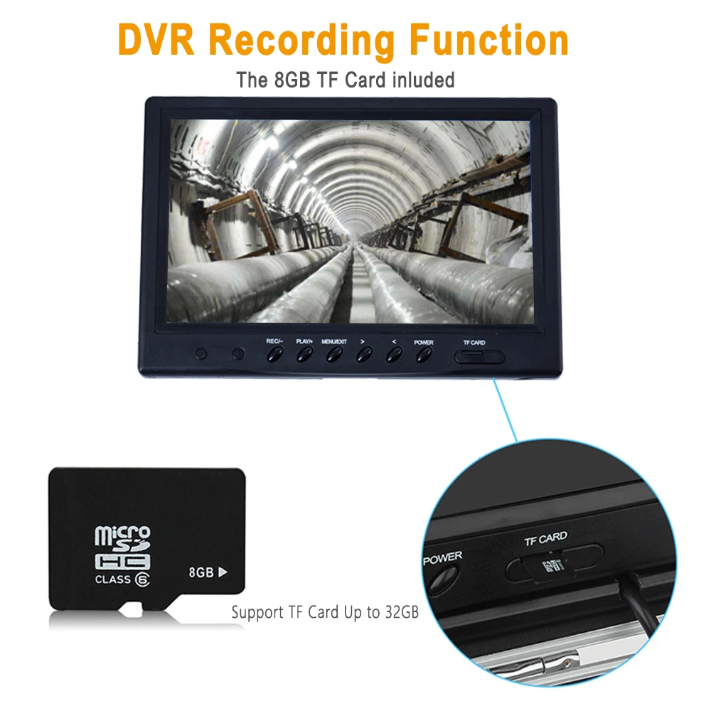 Factory Direct Supply CCTV Pipe Inspection Camera with DVR Function&6.5mm Camera Head supplier
