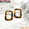 2018 new square acetie acid earring jewelry square tortoise shell earring stud