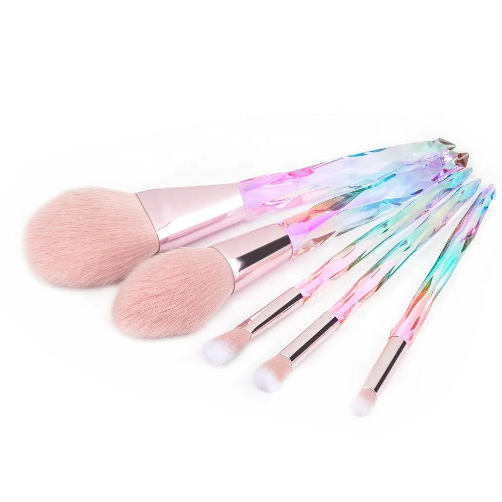 Marvel Heros 5pcs Cosmetic Brushes Diamond Like Handle Makeup Brushes Set