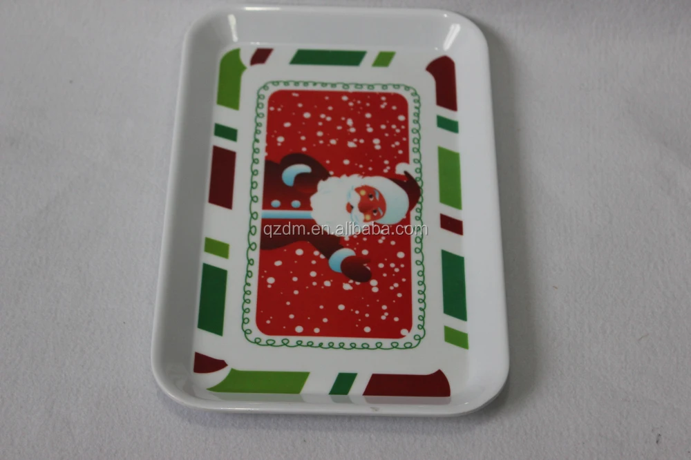 Christmas Melamine Rectangle Tray For 2015
