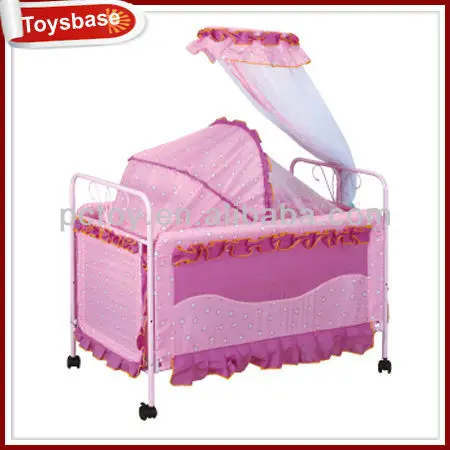 pink princess crib