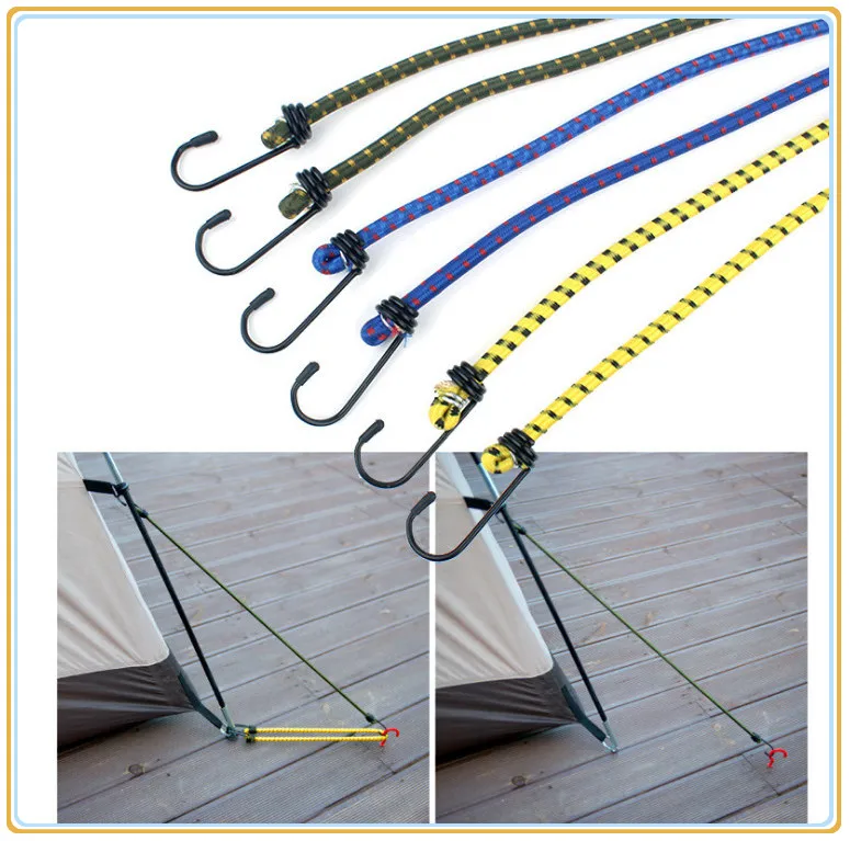 Retail Wholesale Camping Tent Bungee Rope/rubber Elastic Luggage Rope ...