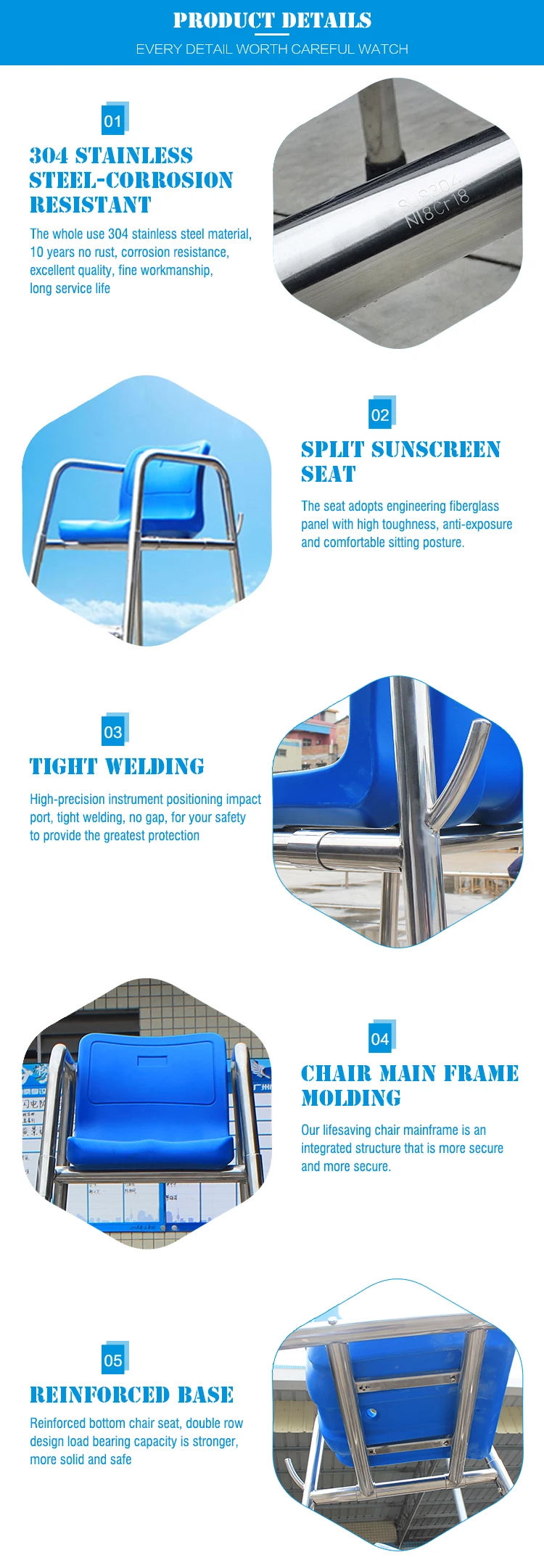 Detachable Stainless Steel Swimming Pool Safety Equipment
