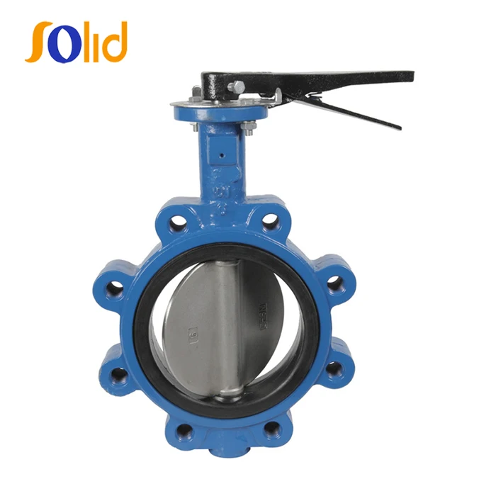 ANSI B 16.1,EN 1092,AS 2129 Lug Type Butterfly Valve with Two Stems