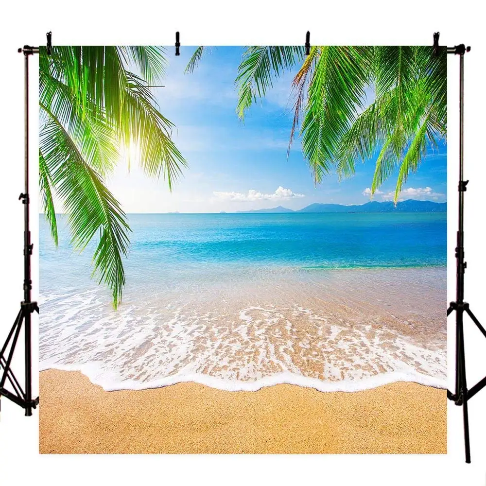 Buy MEHOFOTO Photo Booth Backdrop Tropical Beach Blue Sky ...