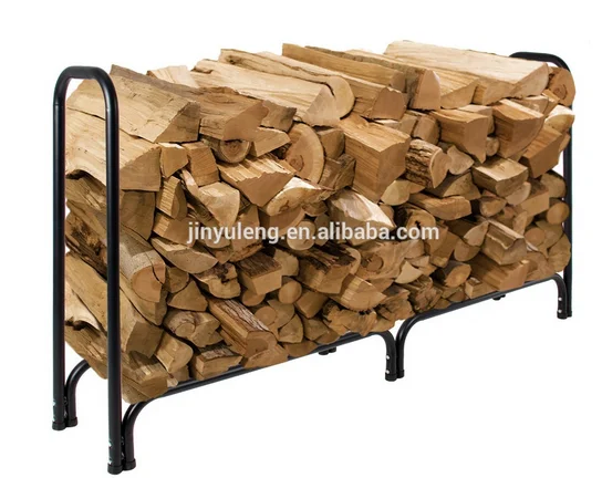 8 foot steel pipe firwood log rack for outerdoor use