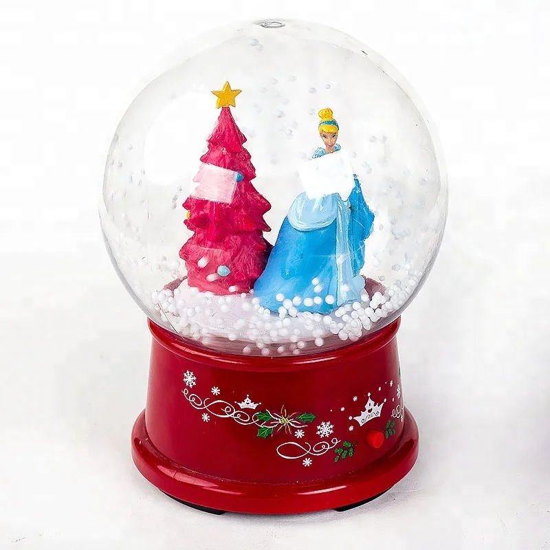 120mm Plastic Cover Resin Crafts Empty Snow Globe Electric Music And ...