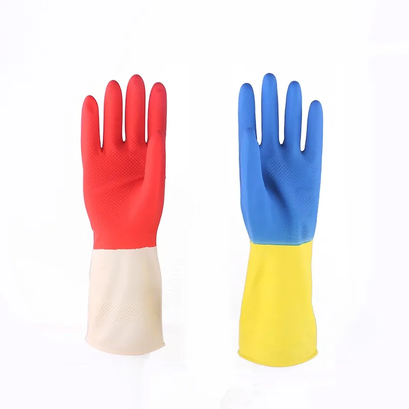 50g Household Latex Gloves Flock Cotton Lined/ Latex Hand Gloves Buy