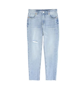 Women washed denim pant, made in China hot, ripped pant,