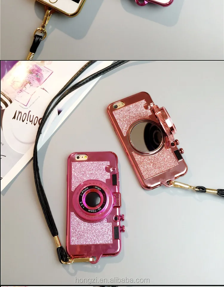 Luxury 3d Retro Camera Phone Case For Iphone 6 6s 6plus 7 7plus 8 Case