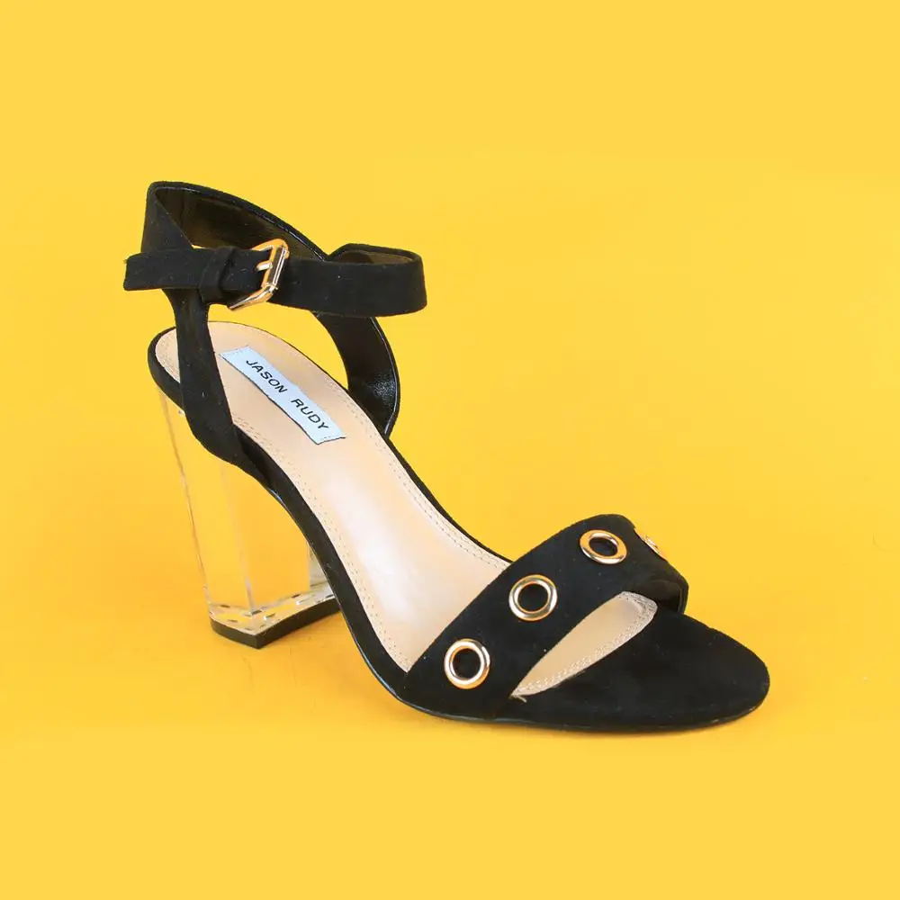 black summer sandals heels