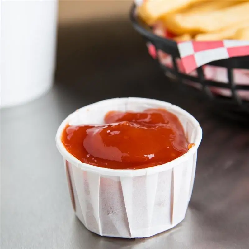 Disposable 1 Oz Paper Condiment Cup For Jello Shots Sauce - Buy ...