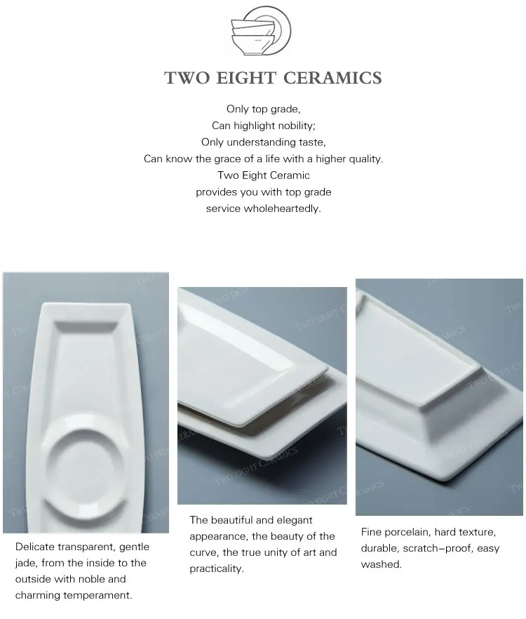 2017 Hot Design Wholesale White sectional dinner plates