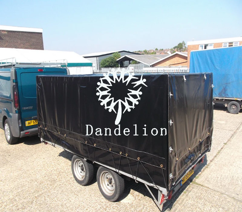 Uv Treatment Pvc Tarpaulin Flatbed Open Trailer Cover Utility Trailer