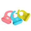 Silicone waterproof bib with snap for 6 month to toddlers baby bibs