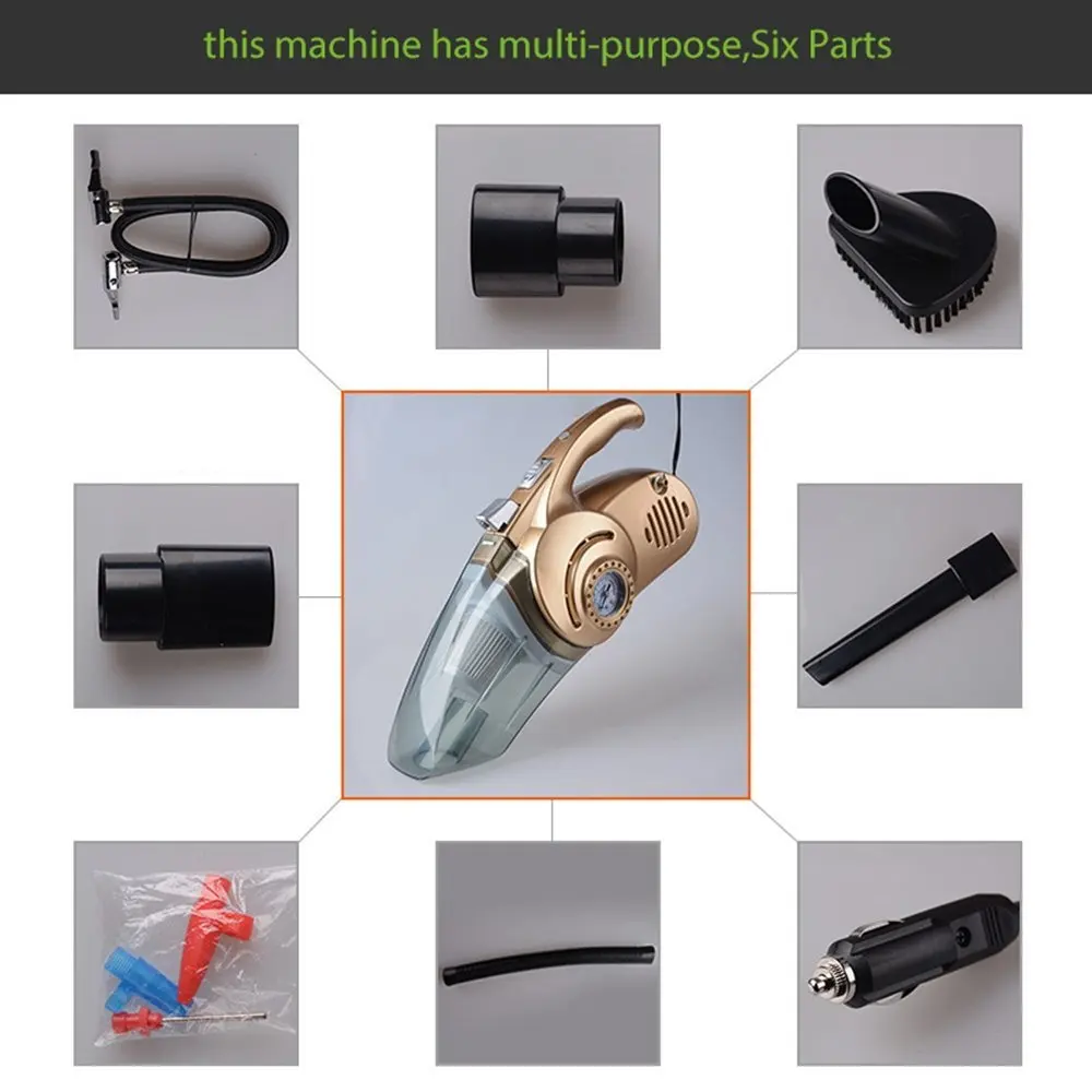 Car Vacuum Cleaner 4 In 1 High Power 12v Wet And Dry Portable Handheld