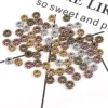50pcs/bag 6x2mm Tibetan Metal Beads Antique Gold Silver Flower Shape Loose Spacer Beads for Jewelry Making DIY Bracelet Charms