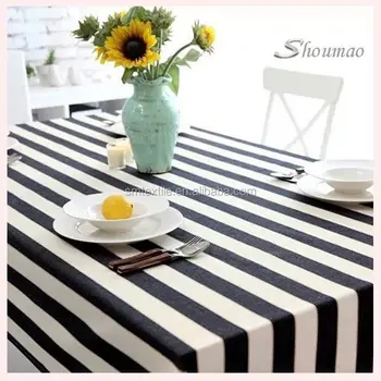 black and white striped table runners for sale