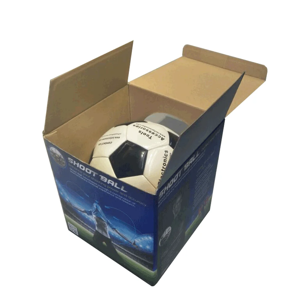 Custom Printed Packaging Corrugated Paper Football Soccer Ball Box ...