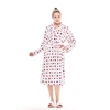 Print Design Custom Flannel Fleece Women Bathrobes For Winter
