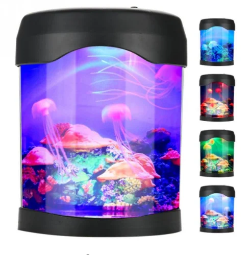 Usb Aquarium Lampu Meja Mini Tangki Ikan Suasana Hati Led Warna