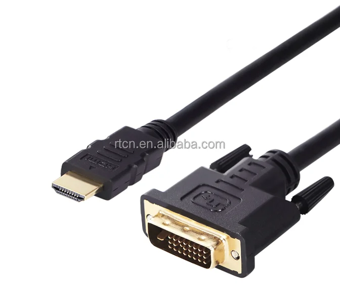 24k Gold Plated Convertor Hdtv To Hdmi Male To Dvi(24+1) Male Adapter
