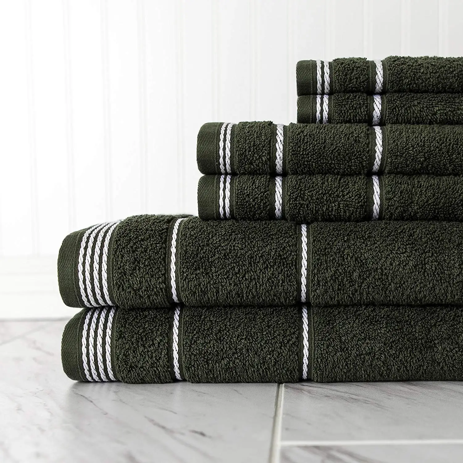 hunter green bath towels