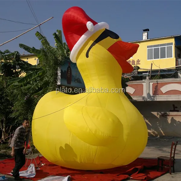 Giant Inflatable Yellow Duck Inflatable Christmas Model For Outdoor
