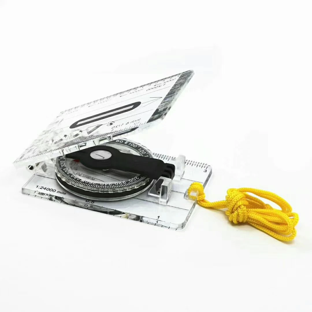 Clear Plastic Button Small Mini Compass For Survival Kit Hiking Camping Outdoor Sports