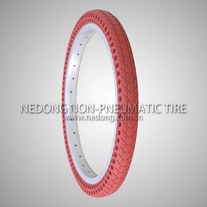 Folding Bike Tire 16*13/8 Air Free Tyre For Bicycle Never Go Flat Tire