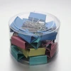 high quality milky colors binder clips in plastic drum packing