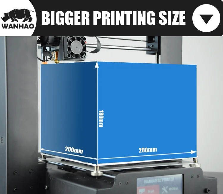 impresora 3d WANHAO I3 plus MK II Cura DIY kit 3D printer with auto leveling