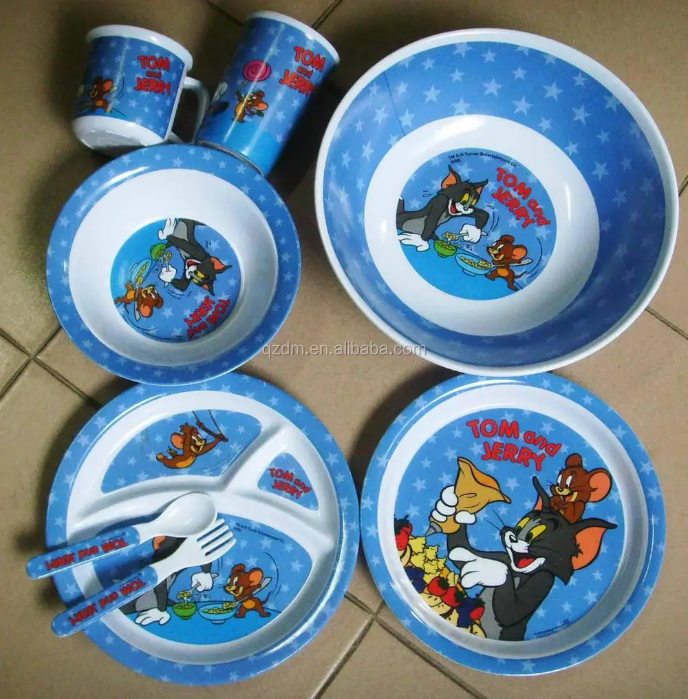 Custom Made Melamine Kids Dinner Set