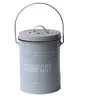 Kitchen Compost Bin with Plastic Liner & Charcoal Filters In Grey