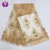 african import border bridal mesh beige 3d rose lace fabric flower