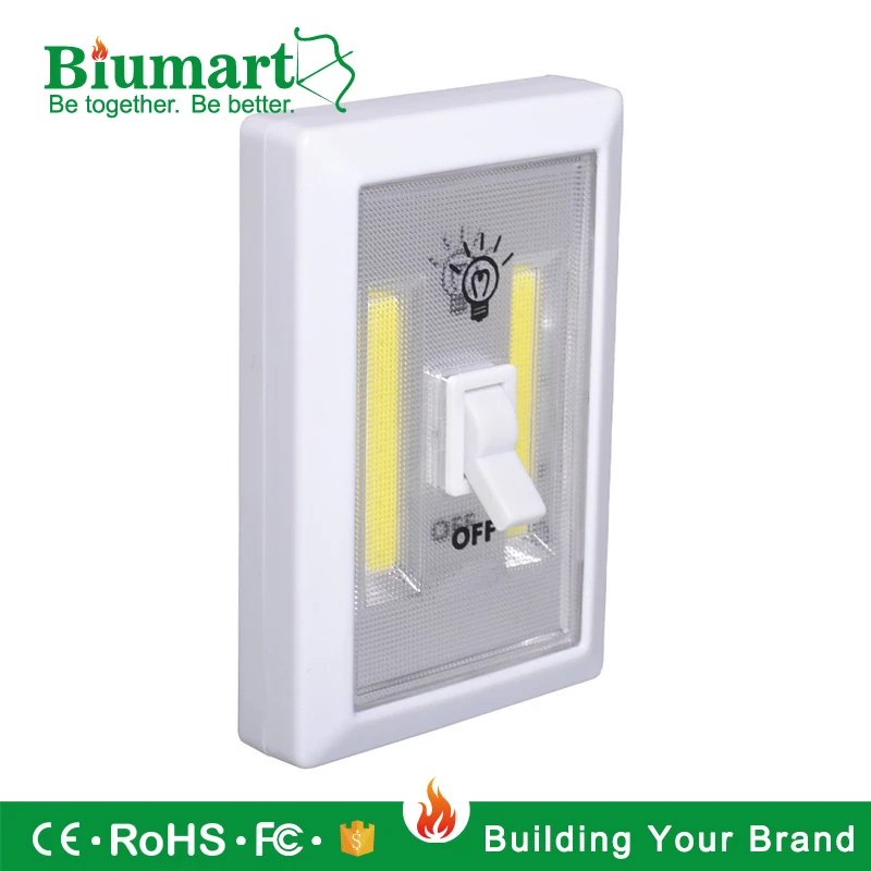 White Bright Led Night Light Led Cordless Switch Light Switch Covers