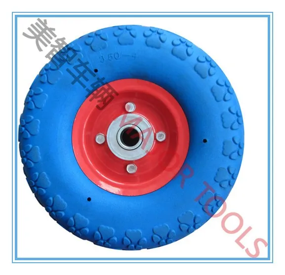 10 Inch Filling Pu Foam Trolley Pneumatic Hand Cart Tires Roller Tyre