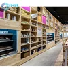 Food Store Display Rack Bakery Coffee Shop Interior Design Wood Display Stand Bakery Showroom Designs Concept