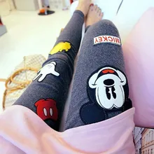 Sport Nylon Punk Leggings Rushed Cartoon Mid Cotton Bamboo Fiber Leggins 2016 South Korea Shopping Fashion Mickey Women Leggings