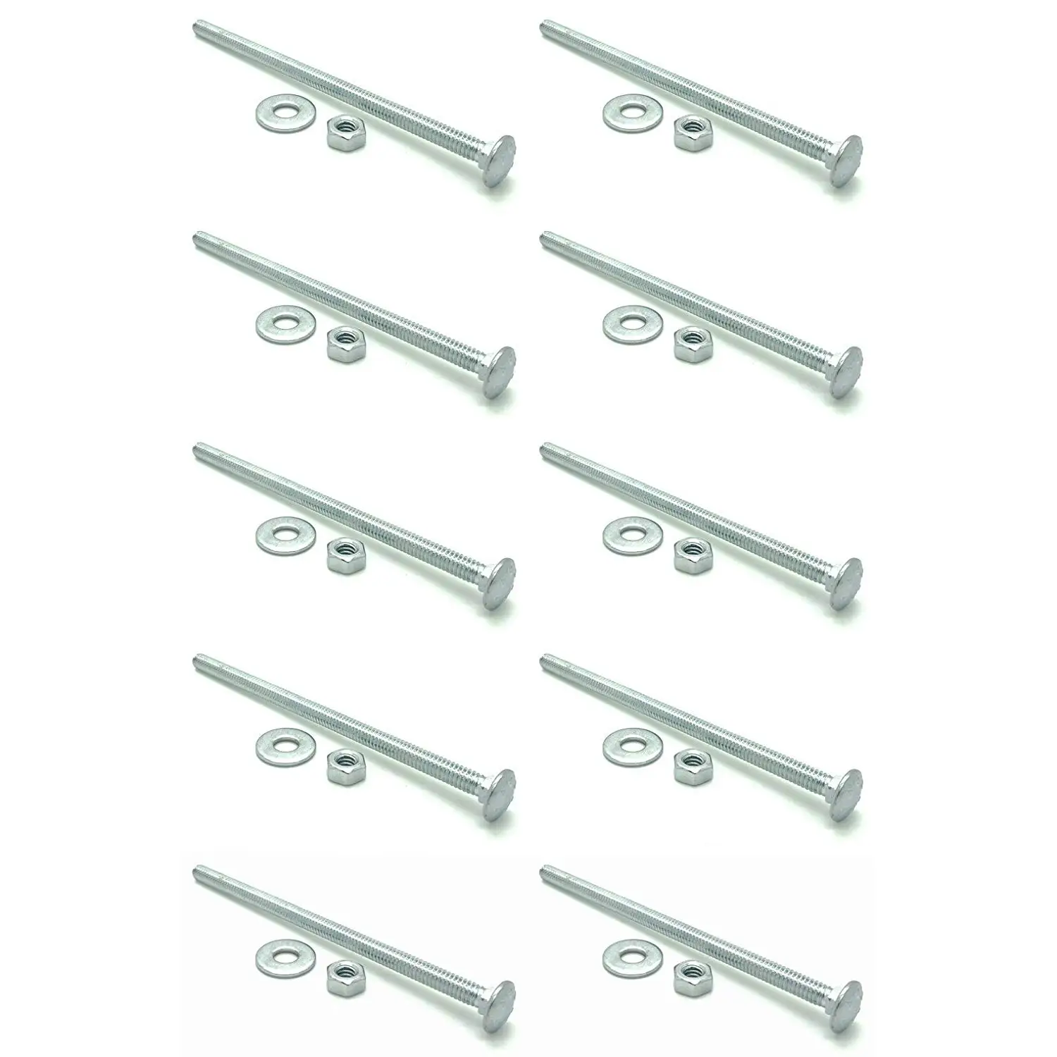 6,000 Lb. Capacity and Heavy Backer Plates Including Mounting Hardware Recessed Pan D-Ring Trailer Tie Downs 4-Pack Complete Set: 16 Carriage Bolts, Washers and Nylon Lock Nuts