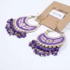 latest gold stud tassel earrings indian for women