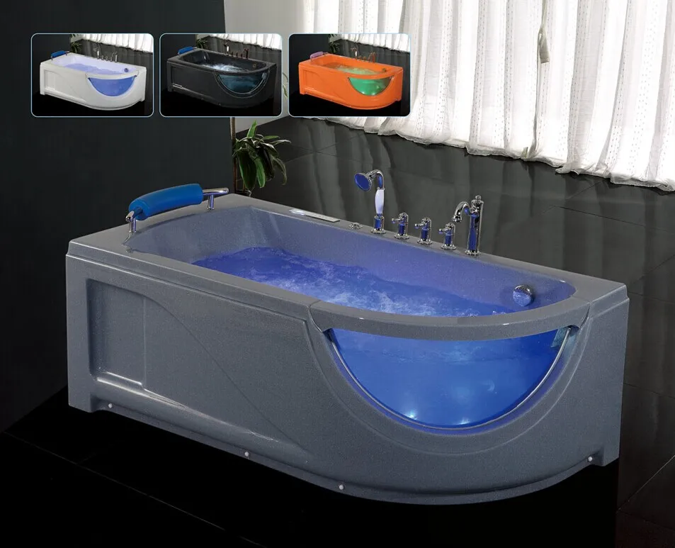 Hsb279 Acrylic Hydromassage Bathtub,Jetted Black Bathtub,Bath Tub 1600