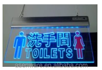Transparent LED Toilet Sign Toilet Lighting