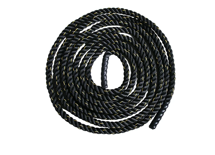 High Quality Black Nylon Battle Rope Power Train Gym Equipment