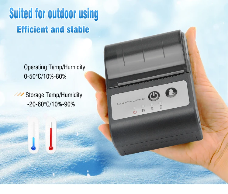 Mini 58mm Bluetooth Handheld Mobile Thermal Portable Printer HCC-T2P