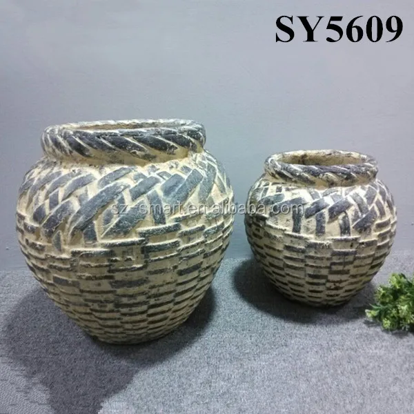 Unique Design Basket Large Concrete Flower Pot View Basket Large