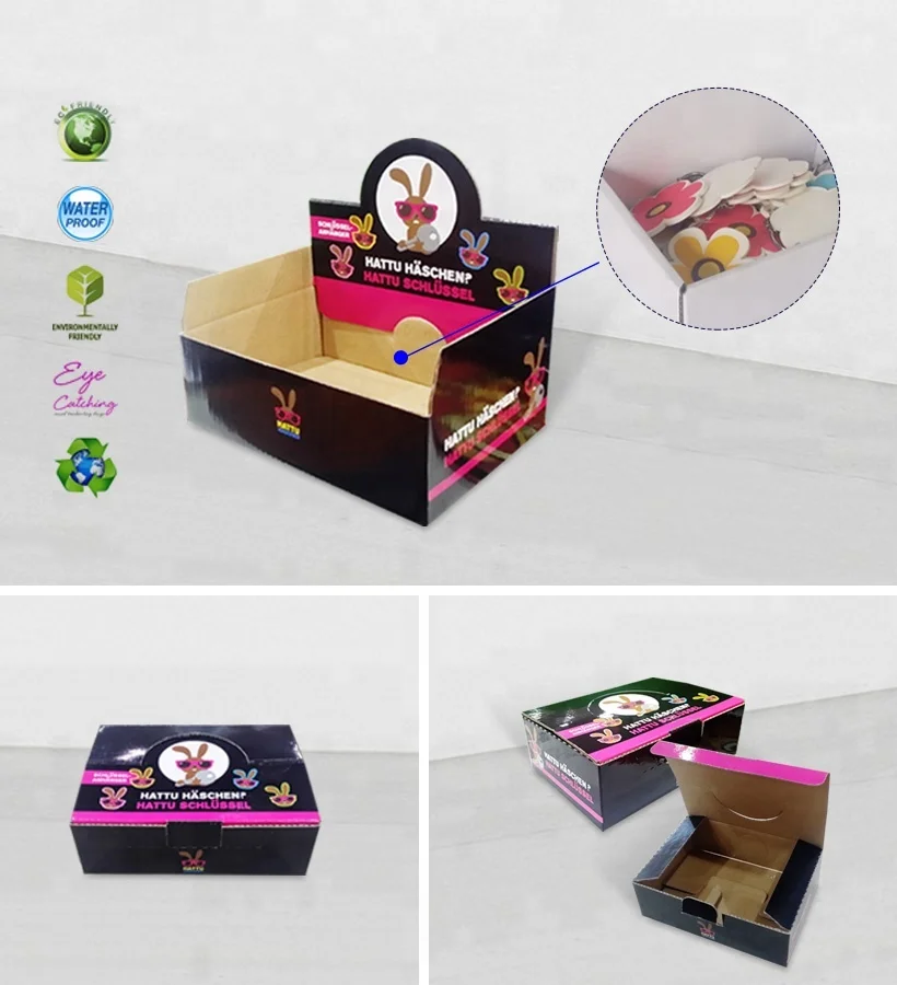 Customized Cardboard Counter Shipper Box Paper Display Box For Retail